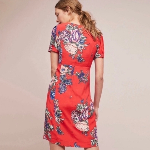 Anthropologie Maeve Caldwell Buttondown Floral Dress 6 - Picture 1 of 6